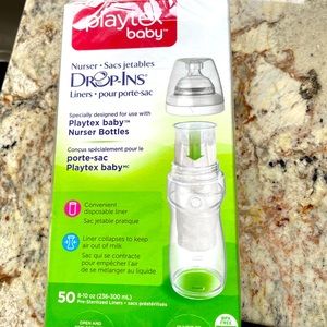 NEW Playtex Drop In Liners 8-10 oz, Sealed Box